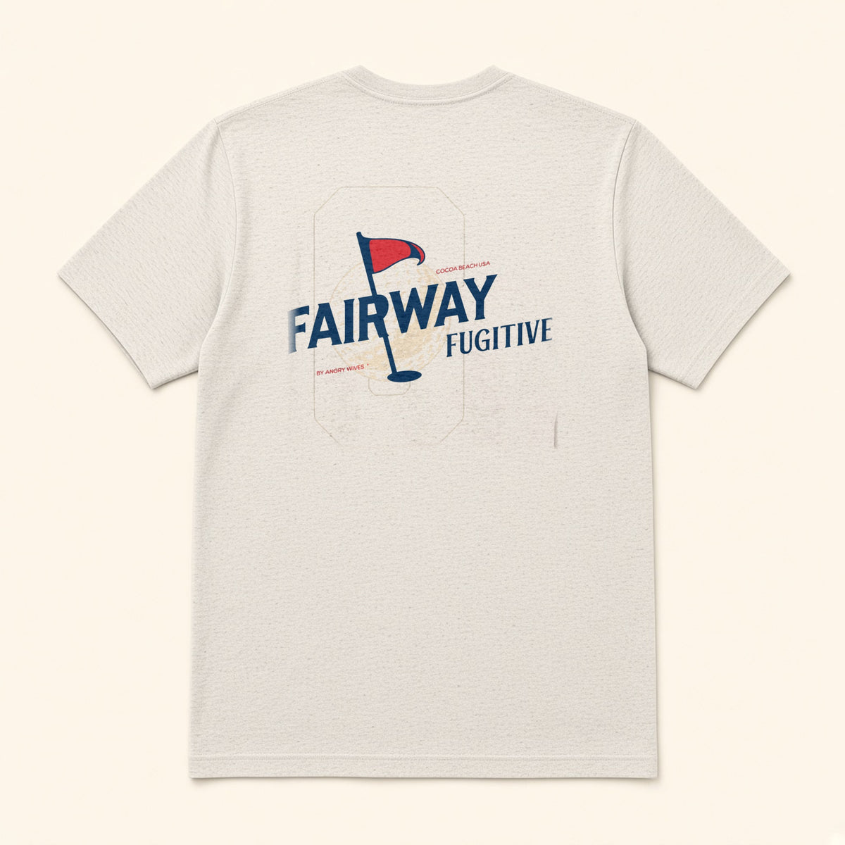Fairway Fugitive Flag Tee – Oatmeal