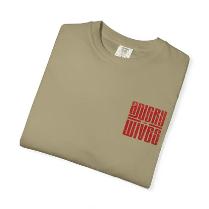 Angry Wives Graphic T-Shirt — Bold Retro Red Chest & Back Print