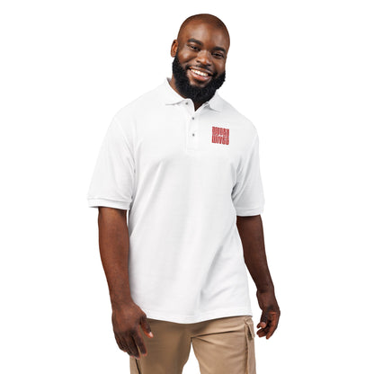 Embroidered Red QR Code Polo Shirt