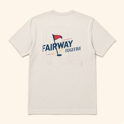 Fairway Fugitive Flag Tee – Oatmeal