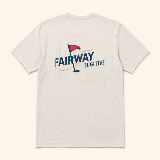 Fairway Fugitive Flag Tee – Oatmeal